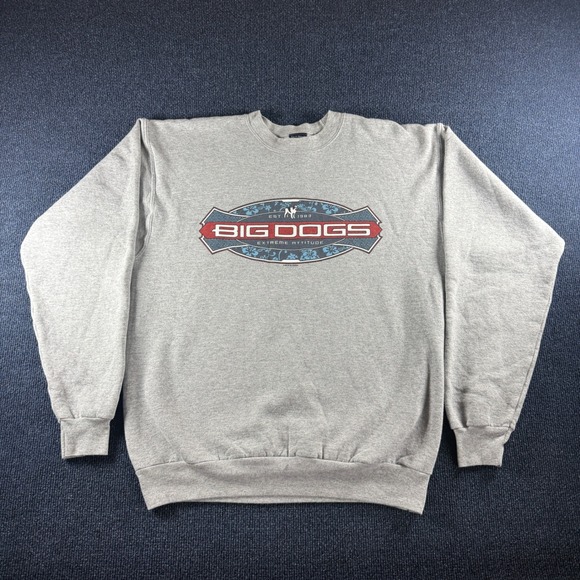 Big Dogs Other - Big Dogs Graphic Sweatshirt Mens Medium Gray Hanes ComfortBlend Crewneck Fleece